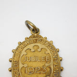 Sterling Silver Gilt Ages Members Pension Fob Medal Antique 1923 Art Deco