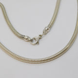 Chunky Studio Sterling Silver Snake Chain Necklace Vintage c1970s