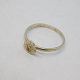 Sterling Silver Daisy Flower Band Dress Ring Vintage c1970 Size N 1/2