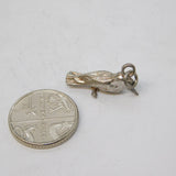 Sterling Silver Woodpecker Charm Pendant Vintage c1970