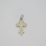 Sterling Silver Diamond Cut Patterned Cross Pendant Vintage 1978 Birmingham