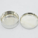 Sterling Silver Circular 'Maud' Engraved Snuff Box Antique 1917 Sheffield