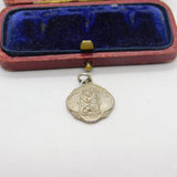 Sterling Silver St Christopher Travel Charm Pendant Vintage c1970
