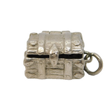 Sterling Silver Treasure Chest Charm Pendant Vintage c1970