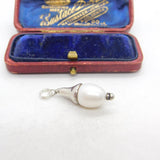 Sterling Silver and Little Pearl Charm Pendant Vintage c1970