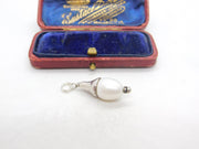 Sterling Silver and Little Pearl Charm Pendant Vintage c1970
