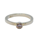 Sterling Silver Spinel Solitaire Band Ring Vintage c1970 Size M