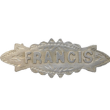 Victorian Sterling Silver 'Francis' Christening Brooch Antique 1899 Birmingham