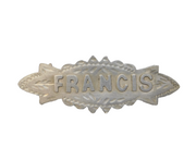Victorian Sterling Silver 'Francis' Christening Brooch Antique 1899 Birmingham