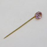 Victorian Rolled Gold & Pale Amethyst Set Stick Pin Antique c1880s