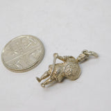 Sterling Silver Scottish Highland Soldier Charm Pendant Vintage c1970