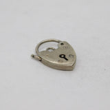 Sterling Silver Heart Padlock Bracelet Clasp Charm Vintage 1977 London