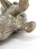 20th Century Cast Silver Plated Dachshund Dog Figurine Ornament Vintage