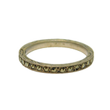 Sterling Silver Marcasite Narrow Band Deco Dress Ring Antique c1930 Size O 1/2