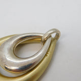 Carrick Jewellery Sterling Silver Gilt Large Double Drop Pendant Vintage