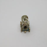 Sterling Silver Rustic Caravan With Fortune Teller Inside Charm Vintage c1970