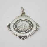 Sterling Silver Swimming Sporting Fob Medal Antique 1930 Birmingham Deco