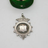 Sterling Silver Crown Pattern Sporting Fob Medal Antique 1921 Birmingham