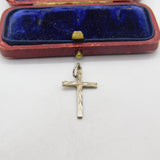Sterling Silver Cross Crucifix Charm Pendant Vintage c1970