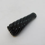 20th Century French Jet Floral Pattern Cheroot Holder Antique c1920s