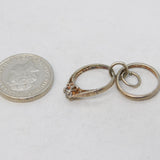 Sterling Silver Wedding & Engagement Ring Charm Pendant Vintage c1970