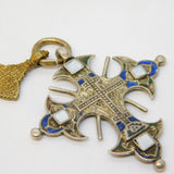 19th Century Russian Orthodox Coptic Cross Pendant Antique c1880s