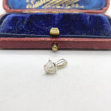 Sterling Silver Diamond Paste Drop Charm Pendant Vintage c1970