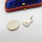 Sterling Silver and Enamel Cymru am Byth Wales Charm Pendant Vintage c1970