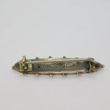Victorian Sterling Silver Patterned Ellipse Sweetheart Brooch Pin Antique 1891