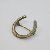Sterling Silver Lucky Horseshoe Brooch Stamped W.Bs Vintage c1950