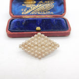Sterling Silver Filigree Form Button Brooch Vintage c1960