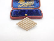 Sterling Silver Filigree Form Button Brooch Vintage c1960