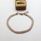 Rose Gold on Sterling Silver Sparkling Dress Bracelet Vintage c1990 18cm Length