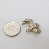 Sterling Silver Buffalo Charm Pendant Vintage c1970s