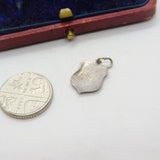 Sterling Silver and Enamel Gt Yarmouth Travel Shield Charm Pendant Vintage c1970