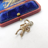 Sterling Silver Viking Warrior Charm Pendant Vintage c1970