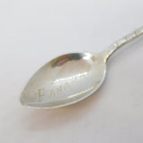 Sterling Silver & Enamel Panama Souvenir Teaspoon Antique c1920 Art Deco