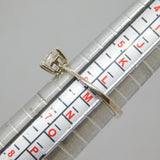 Sterling Silver Square CZ Solitaire Dress Ring Vintage c1970 Size L 1/2