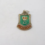 Sterling Silver Enamel Lyndhurst Charm Pendant Vintage c1970s