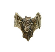 Sterling Silver Textured Bat Biker Style Band Ring Contemporary c1990 Size P