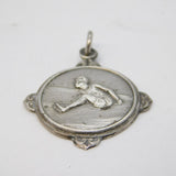 Sterling Silver Athletics Long Jump Fob Medal Vintage 1950 Birmingham