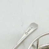 Sterling Silver Rose Form Tea Strainer & Drip Stand Vintage 1953 Sheffield