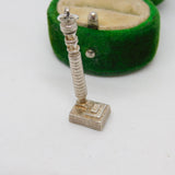 Sterling Silver Signal Tower Charm Pendant Vintage c1970