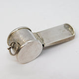 Sterling Silver Musical Note Whistle Fob Pendant Vintage c1970s
