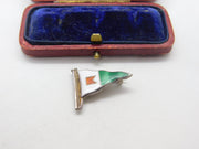 Sterling Silver & Enamel Sailing Flag Brooch 1992 Vintage Birmingham