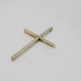 Sterling Silver Large Plain Cross Charm Pendant Vintage c1970