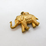 Rolled Gold Good-Luck Elephant Charm Pendant Vintage c1970s