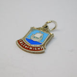 Sterling Silver Isle of Wight Enamel Souvenir Charm Pendant Vintage c1970
