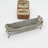 19th Century Chinese Sterling Silver Miniature Filigree Bench Antique c1880 AF