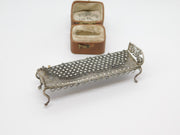 19th Century Chinese Sterling Silver Miniature Filigree Bench Antique c1880 AF